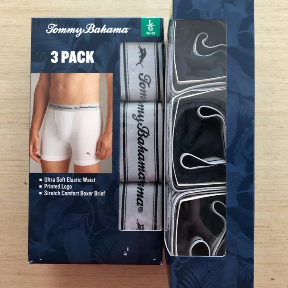 Tommy Bahama 3 Pack Black Boxer Brief
